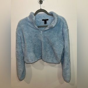 Forever 21 blue crop top sweater